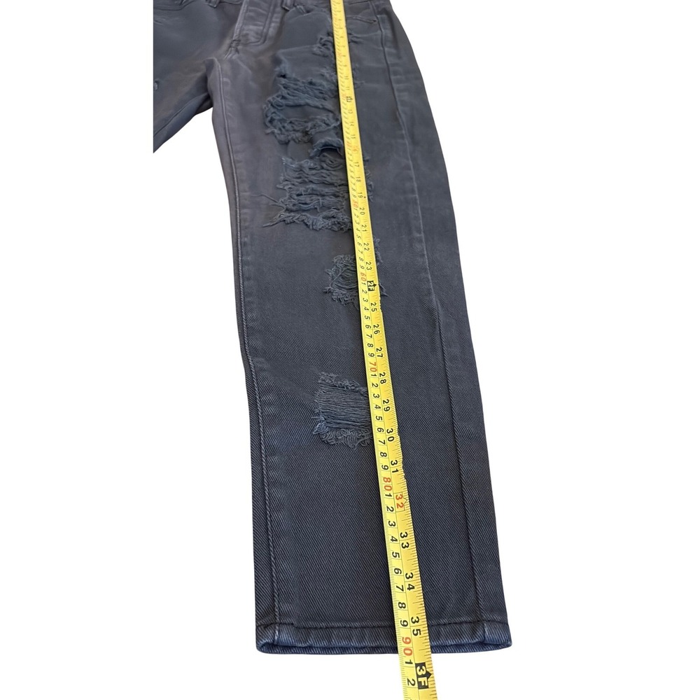 Melville Boyfriend Jeans Black Wash Distressed Denim Sz 26"(Fits 28") Indie Y2k - Picture 8 of 9